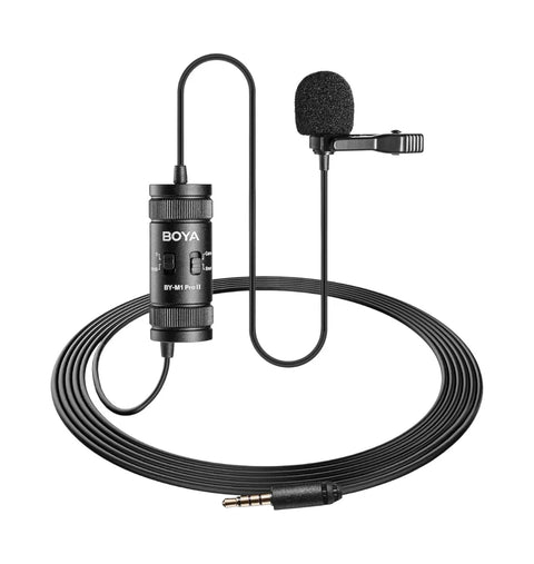 BOYA  BY-M1 Pro II - Lavalier Auxiliary Noise Cancelling Omnidirectional Microphone (Black)