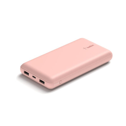 Belkin BoostCharge Portable Battery Bank (20,000mAh, Rose Gold)