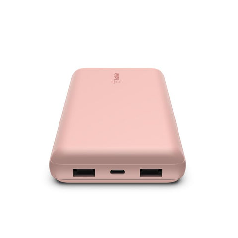 Belkin BoostCharge Portable Battery Bank (20,000mAh, Rose Gold)