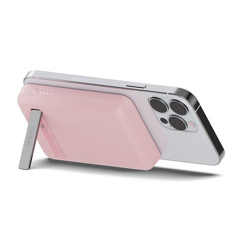 Belkin BoostCharge Magnetic Wireless Power Bank with Stand (Pink)