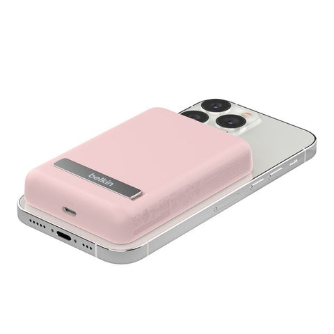 Belkin BoostCharge Magnetic Wireless Power Bank with Stand (Pink)