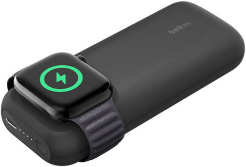Belkin BoostCharge ProFast Wireless Charger for Apple Watch + Power Bank 10K (Black)