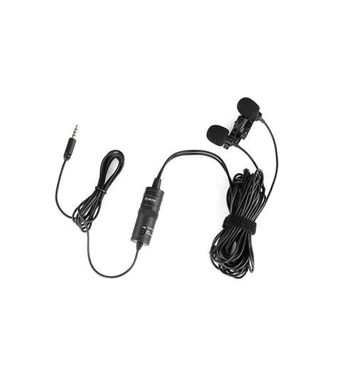 BOYA BY-M1DM Dual Lavalier Universal Auxiliary Omnidirectional Microphone