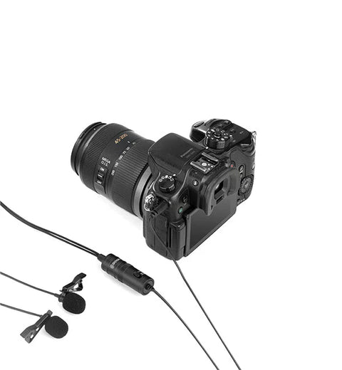 BOYA BY-M1DM Dual Lavalier Universal Auxiliary Omnidirectional Microphone