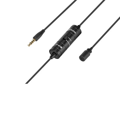 BOYA BY-M1S Professional Lavalier Lapel Microphone Omnidirectional Condenser Mic