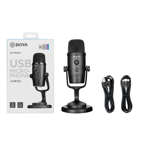 BOYA BY-PM500 USB Microphone Compatible with C-Type Smartphones, Computers with USB Port