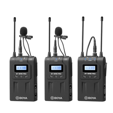 BOYA BY-WM8 Pro-K2 - UHF Dual-Channel Wireless Microphone