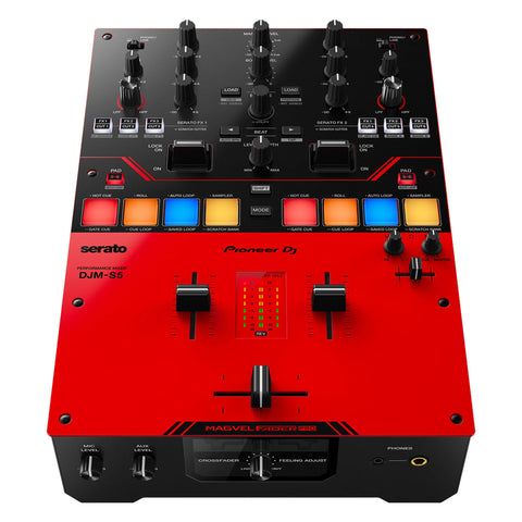 Pioneer DJM-S5 Scratch-style 2-channel DJ mixer (gloss red)