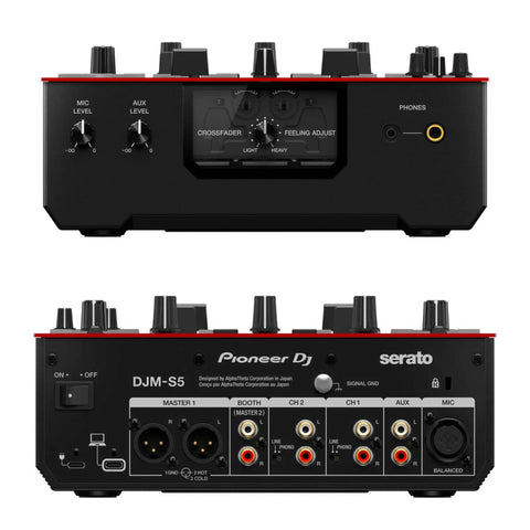 Pioneer DJM-S5 Scratch-style 2-channel DJ mixer (gloss red)