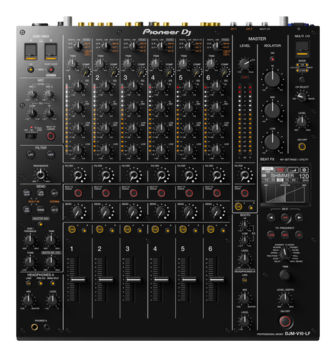 Pioneer DJM-V10-LF Creative Style 6-Channel Professional DJ Mixer With Long Fader