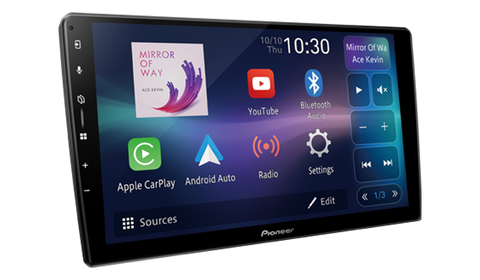 Pioneer DMH-AP6650BT Car Stereos 9" Perfect Fit AV Receiver with Wireless Apple CarPlay, Wireless Android Auto and Mirroring by Weblink Cast