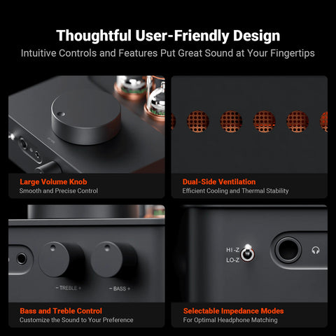 Fosi Audio GR70 Tube Headphone Amplifier & Preamplifier