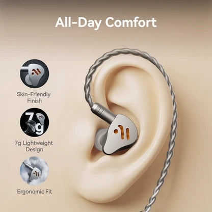 Fosi Audio IM4-B Open‑Back Wired Earbuds – All‑Day Comfort for Work, Commute, or Home