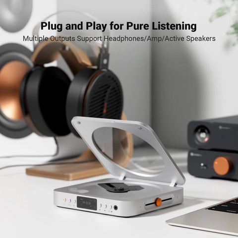 Fosi Audio Merak CD Player Hi-Fi DAC & amp; Headphone Amplifier