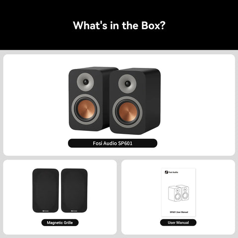 Fosi Audio SP601 Bookshelf Passive Speakers