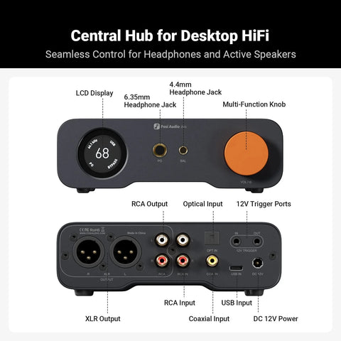 Fosi Audio ZH3 Desktop DAC Headphone Amplifier & Preamplifier