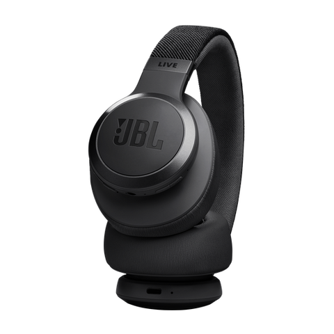JBL Live 770NC Wireless Headphone with True Adaptive Noise Cancelling, Active Noise Cancelling, Built in Microphone, JBL Headphones App (Black)