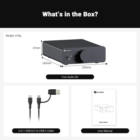 Fosi Audio Q6 Desktop  Hi-Fi DAC