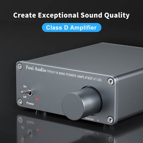 Fosi Audio V1.0G-19V 2.0 Channel Mini Stereo Audio Amplifier