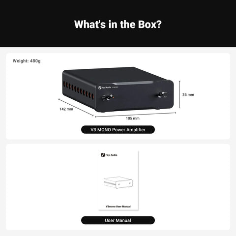 Fosi Audio V3 MONO-48V5A Mono Monoblock Power Amplifier