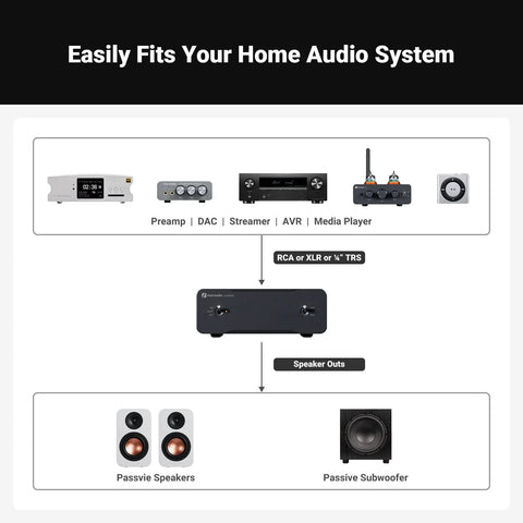 Fosi Audio V3 MONO-48V5A Mono Monoblock Power Amplifier