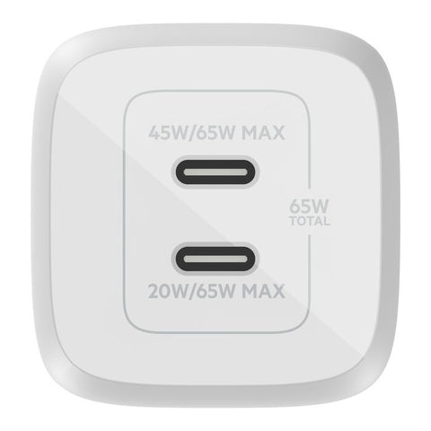 Belkin BoostCharge Pro Dual USB-C GaN Wall Charger with PPS 65W